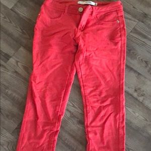 Coral my red jegging style pants